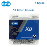 KMC 8 Speed Bicycle Chain  X8 MTB Road Bike 8S X Bridge Chain Trekking Commuting Cycle W/ Original M