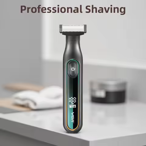 Trimmer Electric Beard VGR Electric Shaver 2 IN 1 Dual Sided Trimmer IPX6 Waterproof Cordless Beard 