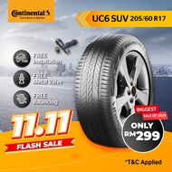 11.11 SALES ~ Continental UltraContact UC6 SUV R17 205/60R17 215/60R17 (with installation)