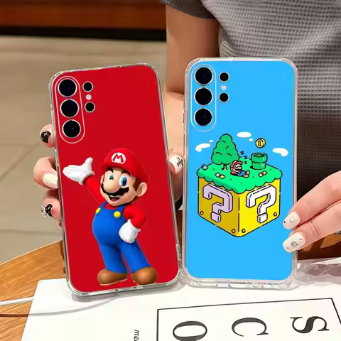 cartoon Super M-MarioS Bros Phone Case For Samsung S25,S24,S21,S22,S23,S30,Ultra,S20,Plus,Fe,Note,10