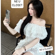 [TYPE 1] Lace off-the-shoulder set lace beach wear set travel set beach set off-the-shoulder set off