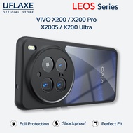 UFLAXE LEOS - For VIVO X200 / X200 Pro / X200S / X200 Ultra Case - Matte Clear Shockproof Hard Case 