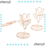 CHERRY 20Pcs Rose Gold Place Card Holder, 50*29mm Rose Gold Flower Place Card Holder, Mini Decorativ