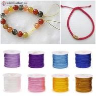Wishlistforyou 0.8mm 45M/Roll Nylon Cord Thread Chinese Knot Macrame Rattail Bracelet Braided String