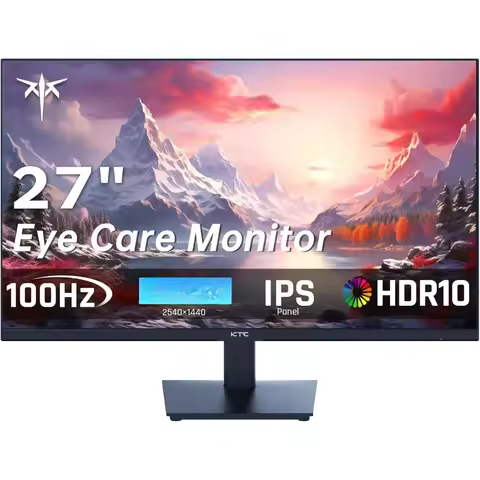 27 Inch QHD Gaming Monitor 100Hz IPS 1440P Frameless FreeSync G-Sync HDR10 VESA Adjustable