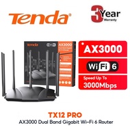 TENDA TX12 PRO AX3000 DUAL BAND GIGABIT WI FI ROUTER
