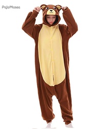 XXL Brown Bear Soft Men Women PAJAMASEA Animal Onsie Costume Cartoon Christmas Family Onesie Adults