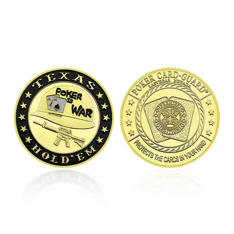 Casino Poker Table Poker Card Guard POKER WAR Gold
