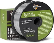 haxiaoer .035'' 2 Pounds Flux Core Welding Wire 1 Pack,E71T-GS Gasless Mild Steel for Reduced Splatt