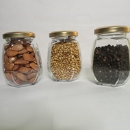 Botol kaca gold metal cap 250ml