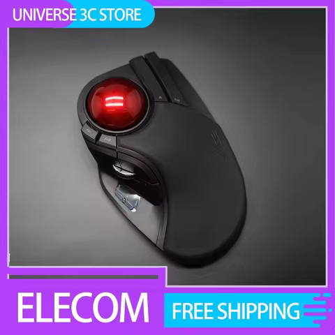 Elecom Ergonomic Vertical Mouse Trackball Mouse Wireless Mouse 2.4g 10 Programmable Buttons Custom O