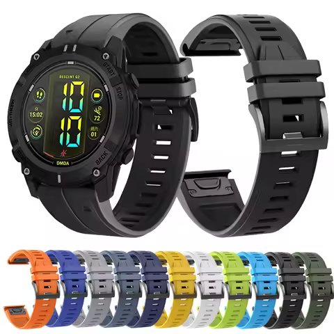 1PCS QuickFit 22mm or 26mm Silicone Strap For Garmin Descent G2/Fenix E 8/Epix/Tactix 8/Instinct 3 E
