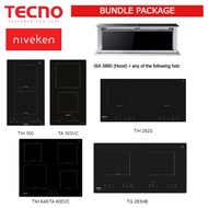 TECNO ISA 3890 Downdraft Cooker Hood (HOOD + HOB) Downdraft Cooker Hood ISA 3890 + TIH 300 30cm Domino Induction Cooker Hob Bundle Package