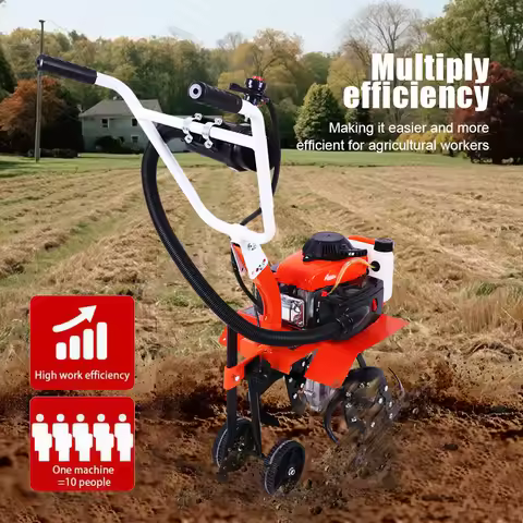 Gasoline Cultivator 4 Stroke/2 Stroke Multi-function Rotary Tiller Machinery Compact Micro Tiller fo