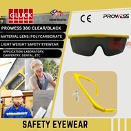 PROWESS (380) Safety Eyewear Spectacle (Black/Clear) Polycarbonate Material
