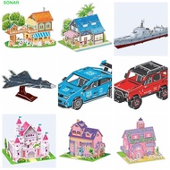 SONAR 3D Castle Airplane Assembly Model, Building Model 3d Puzzles, Educational Toys Airplane Castle