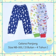 3 PCS (NB-XXL MOTIF) RIB LONG PANTS FOR NEWBORN BABY BOY CLOTHING 0 3 6 12 MONTHS 1 2 3 4 YEARS SIZE
