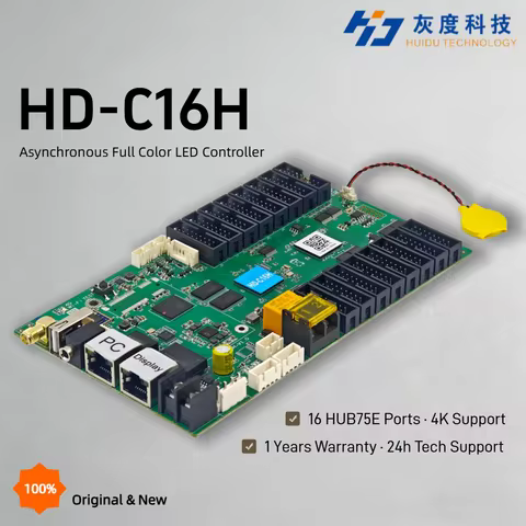Huidu HD-C16H 4K Dual WiFi LED Controller Card 16 HUB75E Ports 260,000 Pixels 16GB U-Disk Cloud Remo