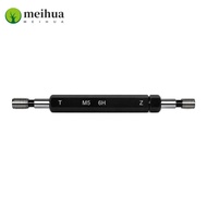 MEIHUA Double Ends Thread Gauge, Steel Material Black Thread Plug Gauge, Durable 6H Tolerance M5x0.8