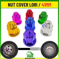 Nat Cover 41 MM COVER NUT LORRY BULLET TAYAR NUT COVER Truck TAYAR ISUZU HINO LOGO LORI 3 TON 1 TON