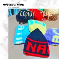 KOPIAH KAIT NAMA KANAK-KANAK SIMPLE PLAIN