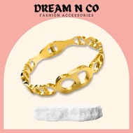 (13-15cm)GT183 CIDI Titanium Bangle Gelang Rantai Tangan Gift Wedding Jewellery Gold Silver Bracelet