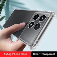 Air Cushion Shockproof Case For Xiaomi POCO X6 Pro X6 NEO M6 C65 F4 X4 GT X5 F5 Pro 5G Transparent Case Airbag Silicone TPU Clear Cover Camera Lens Protective Casing