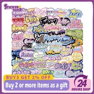 50pcs 3D Graffiti Letter Y2K Cute Words Cartoon Stickers DIY Scrapbook Luggage Kawaii Sticker