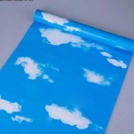 Wallpaper Sticker Motif Awan/langit (buat plafon) Uk ±10mx45cm PVC Anti Air