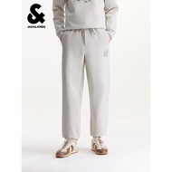 Jack Jones Men's Spring Sweatpants Solid Color Daily Loose Elastic Letter Embroidery Trousers Cuffed