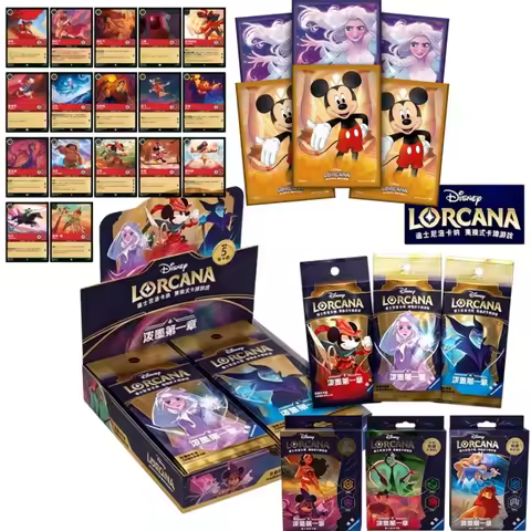 Genuine Disney Lorcana The First Chapter Booster Box Mickey Mouse Elsa TCG Trading Cards Rare Holo F