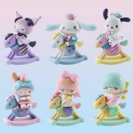 Set of 6 Pcs / 9Cm Action Figures Sanrio Character Horses Kuromi / Cinnamoroll/ Little Twin Star /