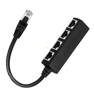 BT RJ45 Ethernet Splitter Networking Cable Adapter 1 To 4 RJ45 Ethernet Connector