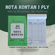 1 Ply Cash Note 1 Ply HVS Note/ 1 Ply Note/ 1 Ply HVS Note/ contains 40 sheets