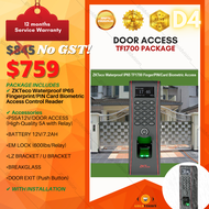 ZKTeco Waterproof IP65 Fingerprint/PIN Card Biometric Access Control Reader Door Access TF1700 PACKAGE