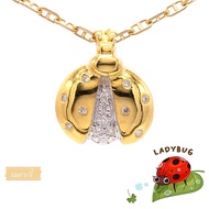 Happy Jewelry Ladybug Pendant Real Diamond Genuine Gold Case 37.5% (9K) PD127 [Only Pendant]