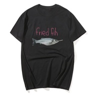 Fih Fish Funny Emoji T-Shirt Men's Summer Hip Hop Street Style S-5XL VT