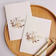 Speech book Handmade Creative Vow Card Western Style Magnolia Flower Bride and Groom Wedding Resignm