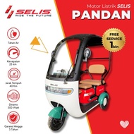 Terlaris SELIS - Toraja Motor Listrik Roda 3 Anti Hujan Dewasa