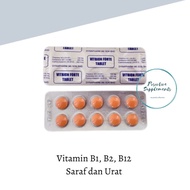 DYNA VITBION FORTE VITAMIN B1, B6, B12 UNTUK SARAF URAT SAKIT DAN TAMBAH TENAGA / STAMINA 10s'