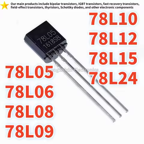 50PCS NEW 78L05 78L06 78L08 78L09 78L10 78L12 78L15 78L24 TO-92 Three Terminal Voltage Regulator Tra