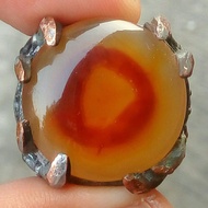 Antique Red Bold Agate Sulaiman Ring Red Bold Lettering Ring