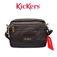 Kickers Leather Crossbody Bag Sling Bag Waist Bag 1KIC-S 89573 DB