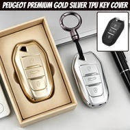 Peugeot 208 308 408 2008 3008 4008 5008 Premium Gold Silver TPU Key Cover Peugeot