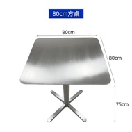 Stainless Steel Portable round Table Foldable Square Table Simple Outdoor Leisure Small Apartment Dining Table Home Dining Table