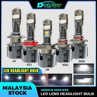 Super Mini H4 H7 Fog lamp LED Laser Projector Lens Headlight 100W H11 H8 H9 9005 9006 9012 Bright wi