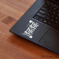 stiker earn more - sticker earn more untuk laptop apple macbook asus a - putih