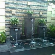 taman kolam ikan minimalis/kolam tebing