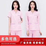Short Sleeve Hand Washing Gown for Women, Postpartum Care Center Nursing Gown, V-neck Hand Washing G
