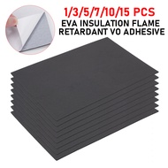 1/3/5pcs 300*200*3mm Adhesive EVA Foam Battery Insulator Flame V0  Retardant Anti-collision for 3.2V
